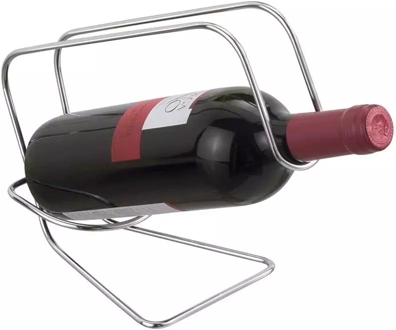 Suporte De Mesa Porta Garrafa De Vinho Alça Para Servir - Cód 02402