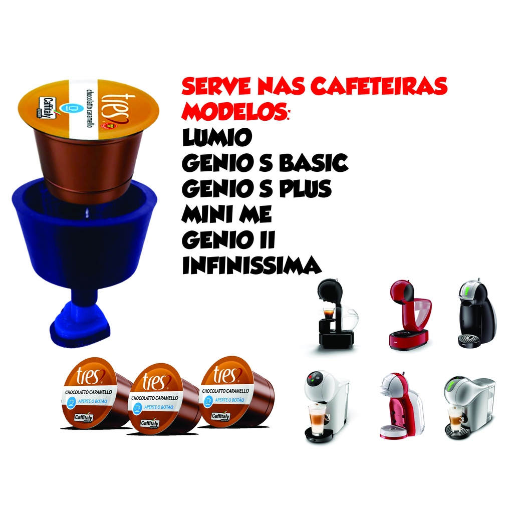 Adaptador para Cápsulas Três Corações para Cafeteira Dolce Gusto