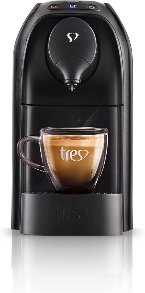 Cafeteira Espresso Três, Passione, Preta, 220V, 3 Corações