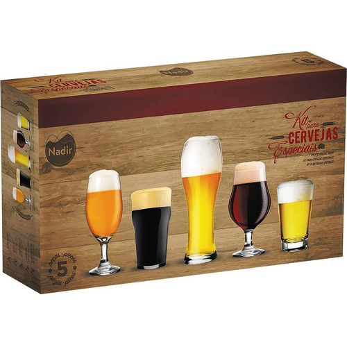 Conjunto De Copos Cervejas Especiais Degustação - 5 Pecas