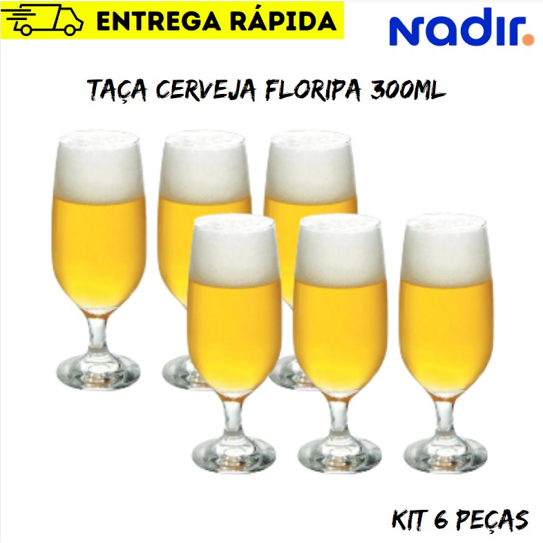 Jogo de Taças de Cerveja Floripa com 6 peças 300ml