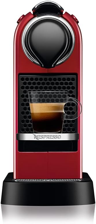 Nespresso CitiZ Cafeteira 220V, máquina de café Espresso em casa, cápsula elétrica automática (vermelho cereja)