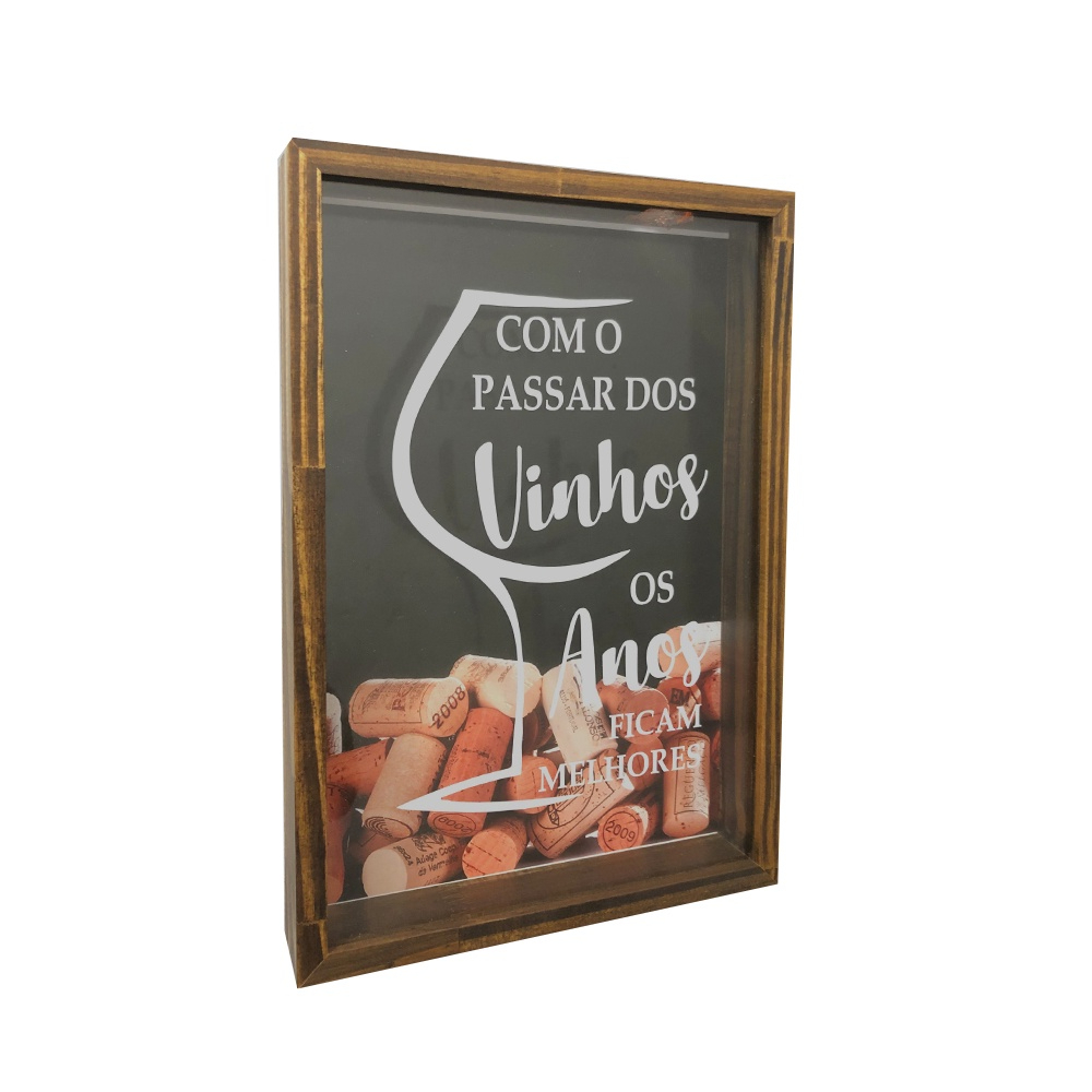 Quadro Porta Rolhas Decorativo Vinho