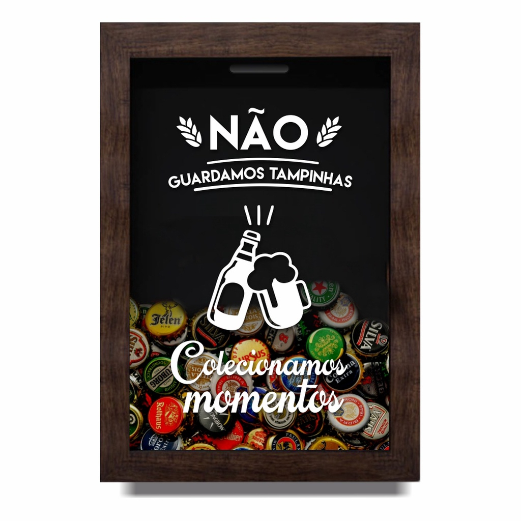 Quadro Porta Tampinhas Decorativo Cerveja Presente Modelo 4