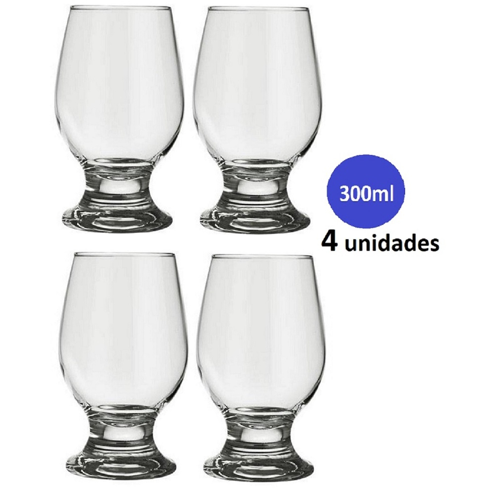 Taça, copo, 300ml p cerveja, chopp agua e suco, (1 unidades ou 4 unidades) Nadir.