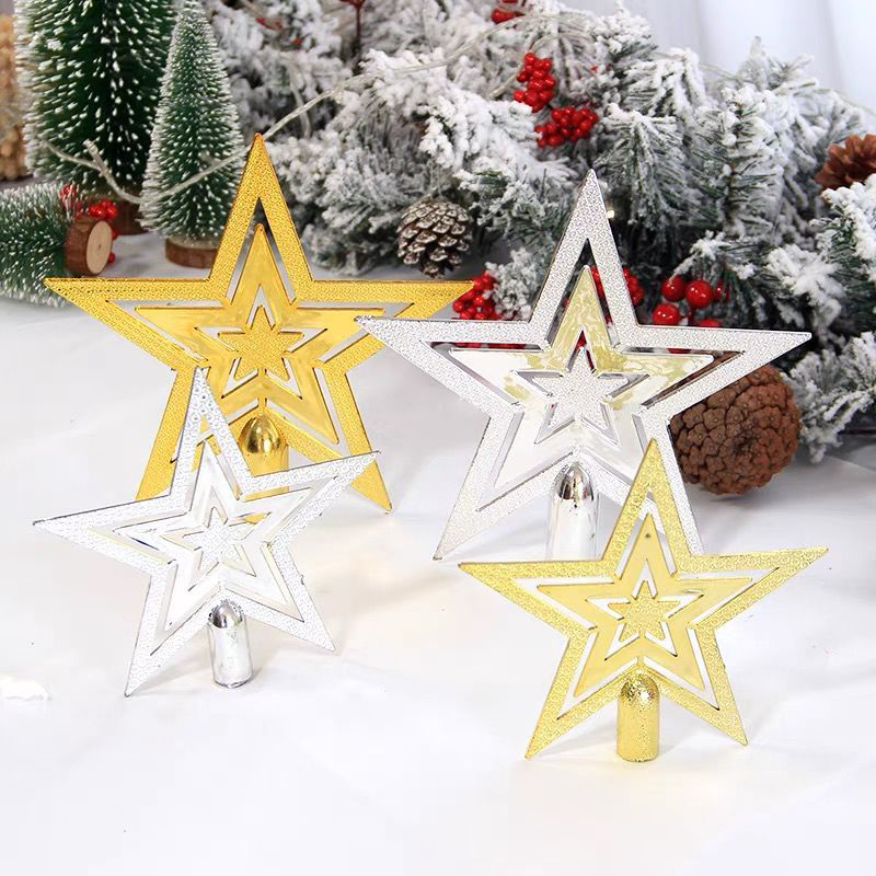 Ponteira Estrela Vazada Para Árvore De Natal Enfeite 9.5cm/14CM Decoração